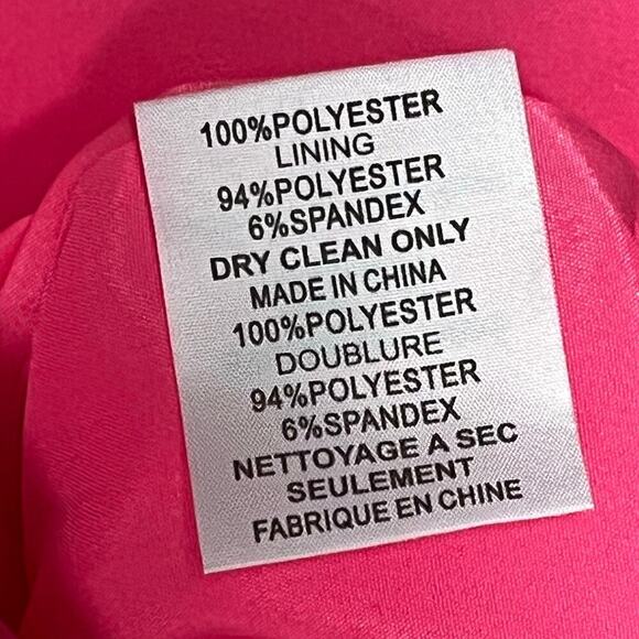 Trina Turk Pink Cold Shoulder Ruffle Shift dress Womens size 8 - Picture 9 of 13